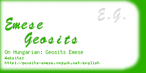 emese geosits business card